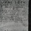 Tombstone of Jane Locke